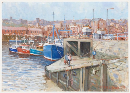 Malcolm Jones - 1996 Oil, The Harbour Slipway