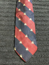 Brooks Brothers Makers striped all over logo Silk Tie 3.5x57