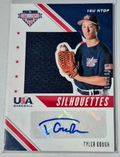 2020 USA Baseball Stars & Stripes Tyler Gough Auto Silhouettes Signatures #/199