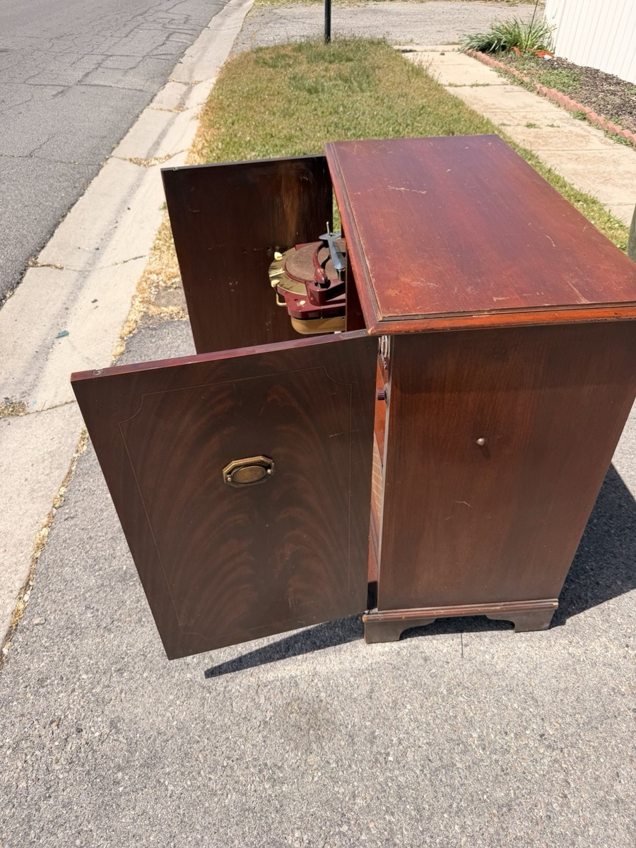 Zenith Vintage Record Player Radio Console Stereo System Wood