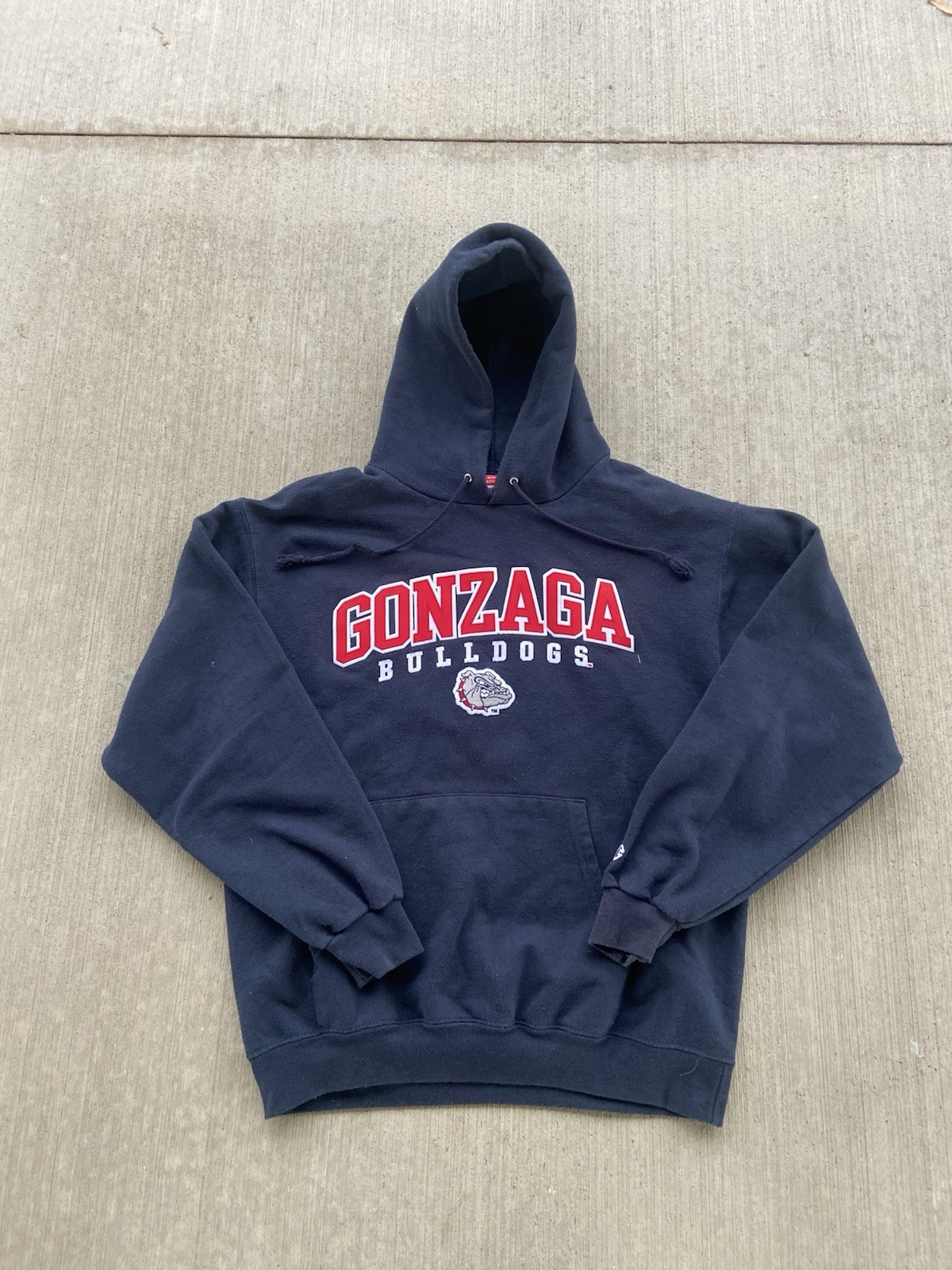 Gonzaga Bulldogs Champion Eco Blue Hoodie Sweatshirt Size Large NCAA Collegiate