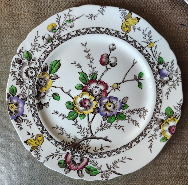 Vintage Medway Decor Dark Brown Alfred Meakin (England) 9.in Plate set of 7