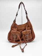 Marc Jacobs Karolina Brown Leather Drawstring...