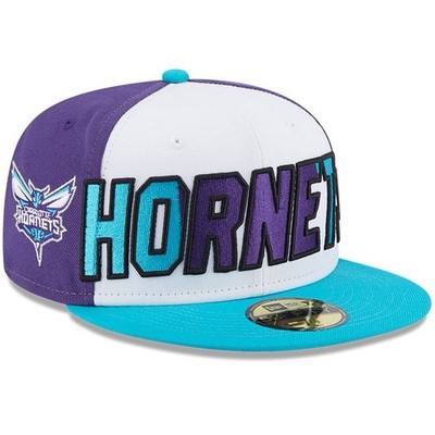 New Era 59FIFTY NBA Charlotte Hornets Fitted Hat Cap Back Half Mens Size 7 3/4