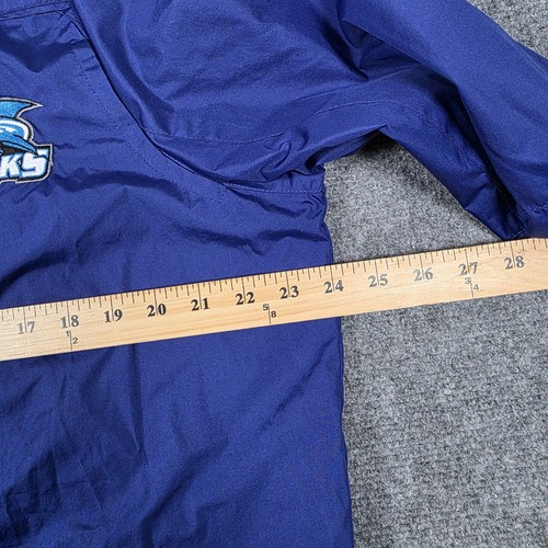 CCM Windbreaker Mens L Blue Full Zip Hockey Long Beach Sharks Embroidered - Picture 12 of 18