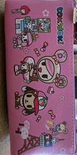 Tokidoki Makeup Cosmetic Bag Pencil Case Pink Zippered Pouch Kawaii Metropolis