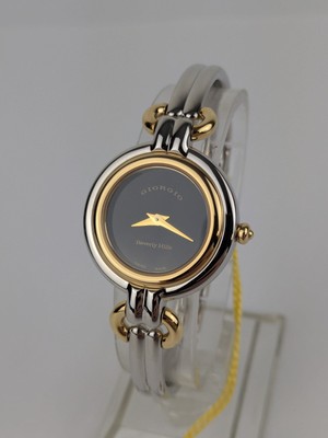 Vtg NOS Giorgio of Beverly Hills Ladies Watch 26mm Two Tone Swiss NEW BATTERY
