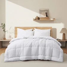 All-Season Fluffy Down Alternative Comforter, Embossed Duvet