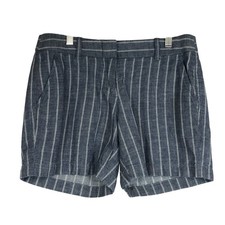 J. CREW - WOMEN'S 2 - BLUE STRIPE COTTON SHORTS