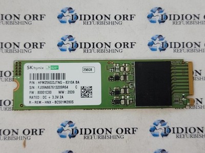 SK HYNIX BC501 256GB M.2 NVMe 2280 SSD HFM256GDJTNG-8310A, Grade A, SKU 2903
