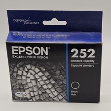 Epson 252 Genuine Standard Capacity Black Ink Cartridges Exp 08/2025