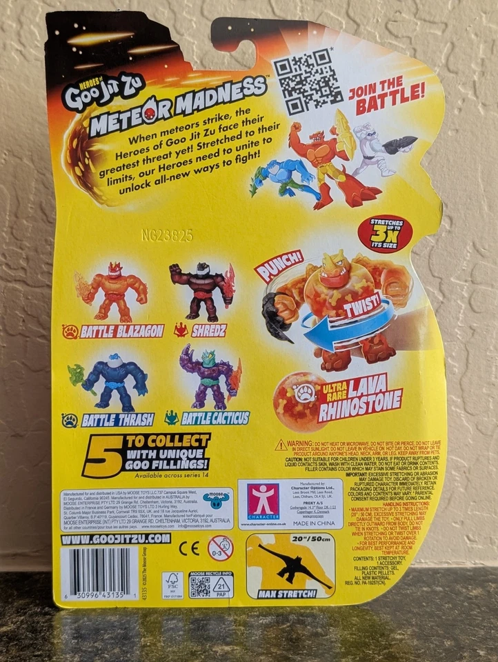 Boneco ULTRA RARO LAVA RHINOSTONE Goo Jit Zu Meteor Madness - PERSEGUIÇÃO - NOVO - Imagem 3 de 3