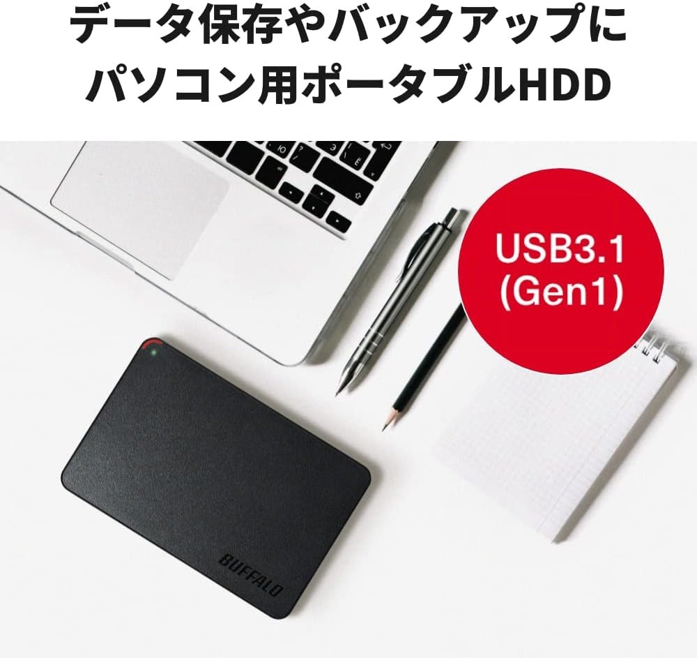 BUFFALO 外付けHDD★HD-PCFS4.0U3-GBA Buffalo HD-PCFS4.0U3-GBA MiniStation 4TB Portable HDD for USB 3.1