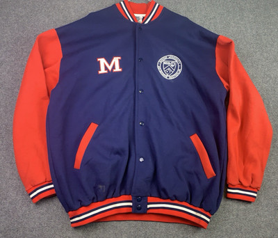 Vintage Monash University Varsity Jacket Mens 2XL Button Melbourne Australia