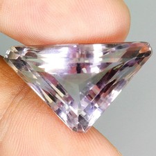 Superman Cut Natural Top Bi Color Purple Yellow Ametrine 24.04 Ct 26x16mm Gem Nr