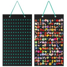 PACMAXI Hanging Shoe Charm Holder with 180 Holes, Wall Mounted Display Organi...