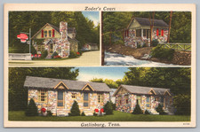 Zoders Court Multiview Gatlinburg Tennessee Vintage Postcard