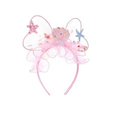 Cute Lace Bowknot Headband Sweet Star Headband Halloween Party Headwear Pink