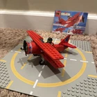 6615 LEGO Complete Town: Eagle Stunt Flyer red airplane biplane vintage set