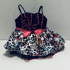 Build a Bear BAB Sanrio Hello Kitty Pink  White Satin Dress Ruffle Embroidery