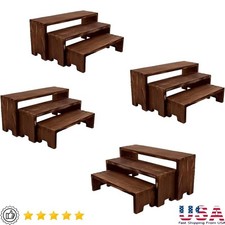 Rustic Wood Risers 100 Solid Display Stands Events Home Decor Vendor Staging US