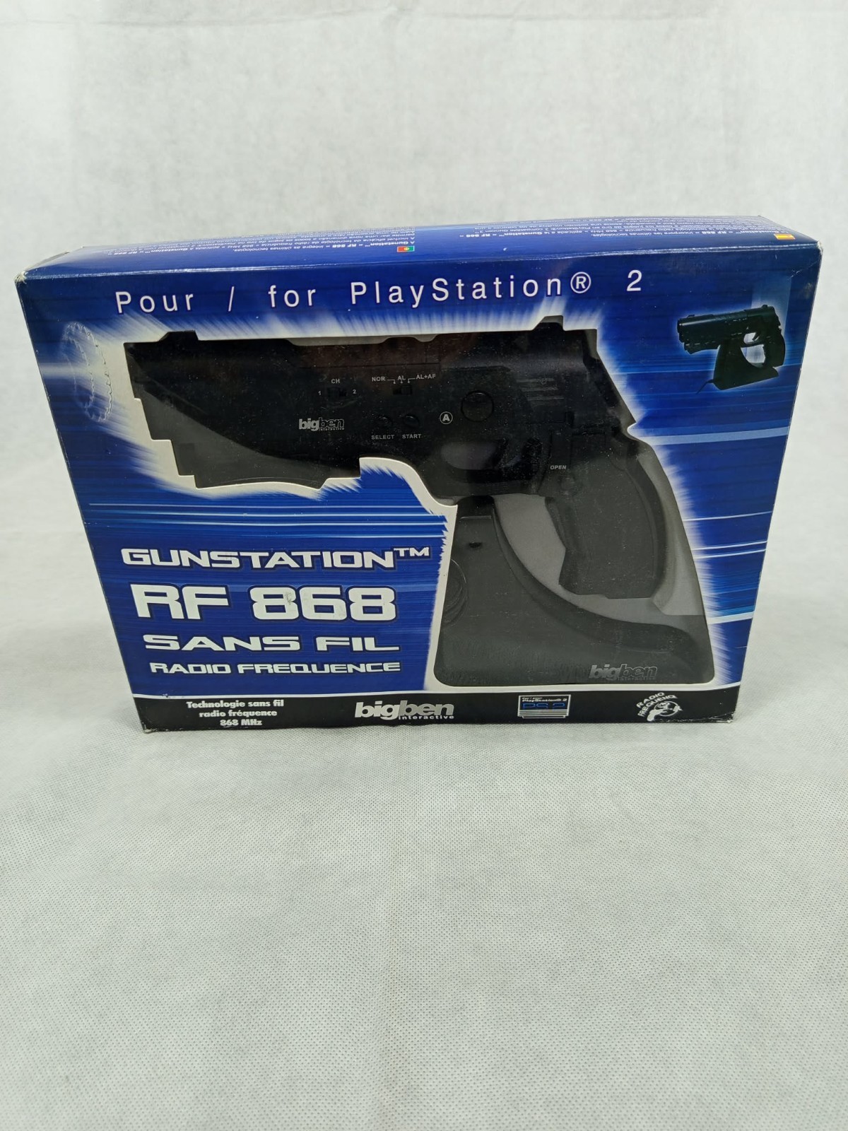 Pistolet RF 868 Gunstation Sony PS2 accessoire de tir sans fil noir