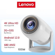 Lenovo 100M 4K Beamer Android 12 WiFi 6 Auto Fokus Full HD Projektor Heimkino DE
