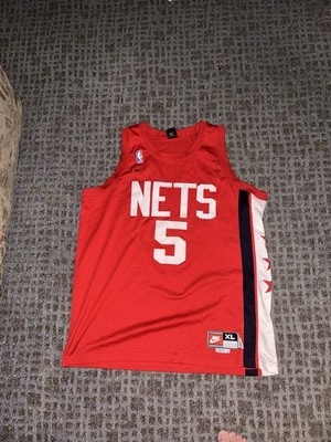 Nba Nike Team Mens Sz XL RARE RED NEW JERSEY NETS NBA Jason Kidd  Vtg Jersey
