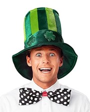 Green Plush Leprechaun Top Hat - St. Patrick's Day Costume Accessories