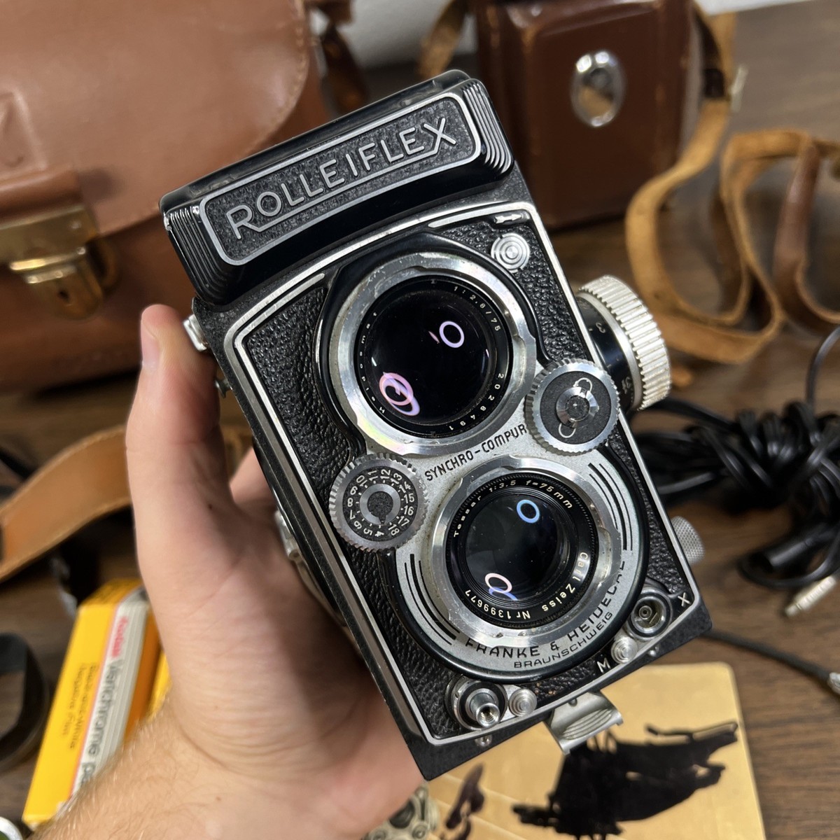 【ジャンク】ROLLEIFLEX Carl Zeiss Tessar 75mm Excellent +++++Used ROLLEIFLEX Zeiss Tessar f/3.5 75mm lens Franke