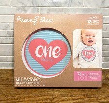 Hearts Milestone Photo Prop Belly Stickers Set, Baby Girls, Age 0-12M, New Open