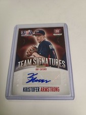 2014 USA TEAM SIGNATURES BASEBALL AUTO KRISTOFER ARMSTRONG 036/299