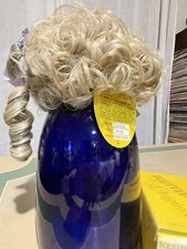 Kemper Doll Wig DAPHNE Sz 14-15 Pale Blonde Wavy Curly Long Full Cap Restyle NIB