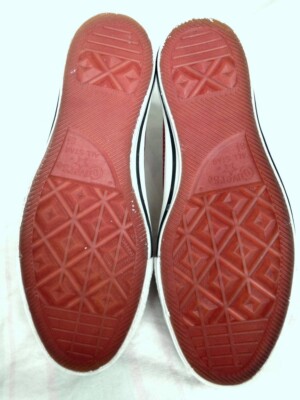 NEW Vintage Converse Chuck Taylor All Star Hi Red Leather NEW Vintage Converse Chuck Taylor All Star Hi Red Leather