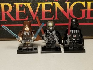 DARTH VADER OBI ONE KENOBI LUKE SKYWALKER lot 3 minifigures custom Star Wars