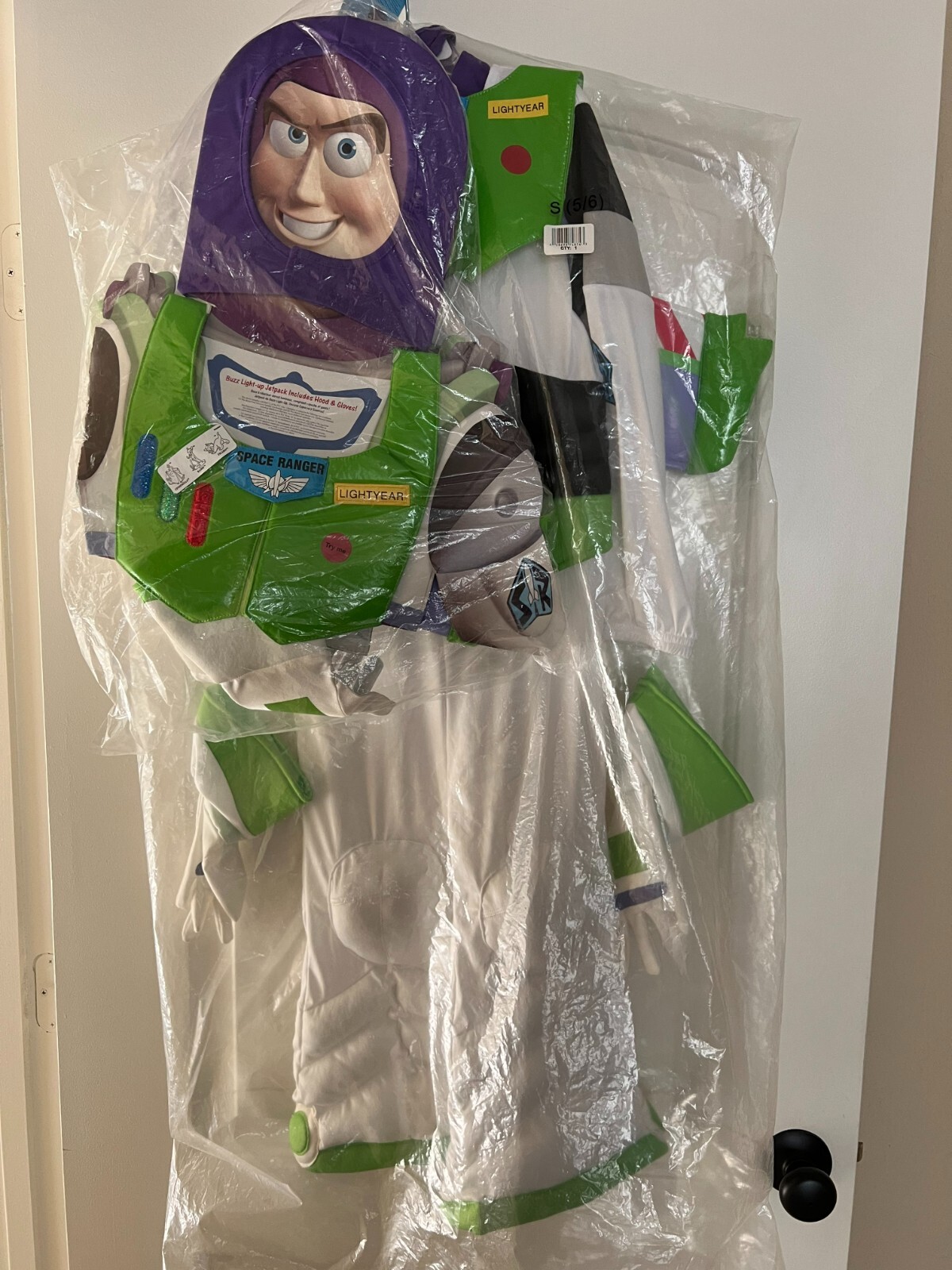 Buzz Lightyear Light Up Disney Costume Kids Size 5/6 … Gem