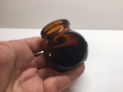 Antique 2 Oz. Amber Marmite Jar.
