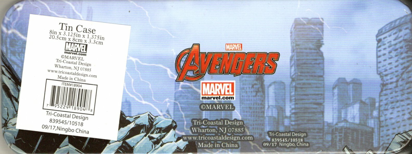 Marvel Avengers - Metal Tin Case Pencil Box Storage 