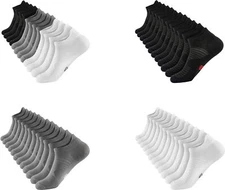 PAPLUS Low-Cut Sport Socks with Ankle Support (6 Pairs)