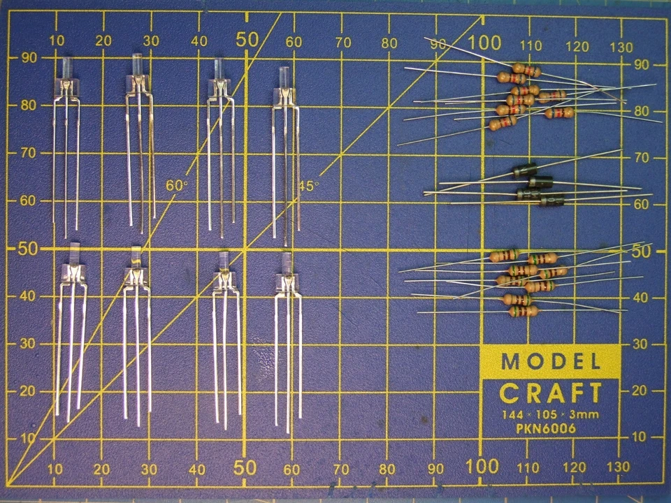 K4 - 2x Kit éclairage LED bicolore 2 mm (choix couleur loco) JOUEF HO ou autres