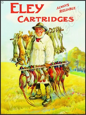 Eley Cartridges 9'' x 12'' Metal Sign