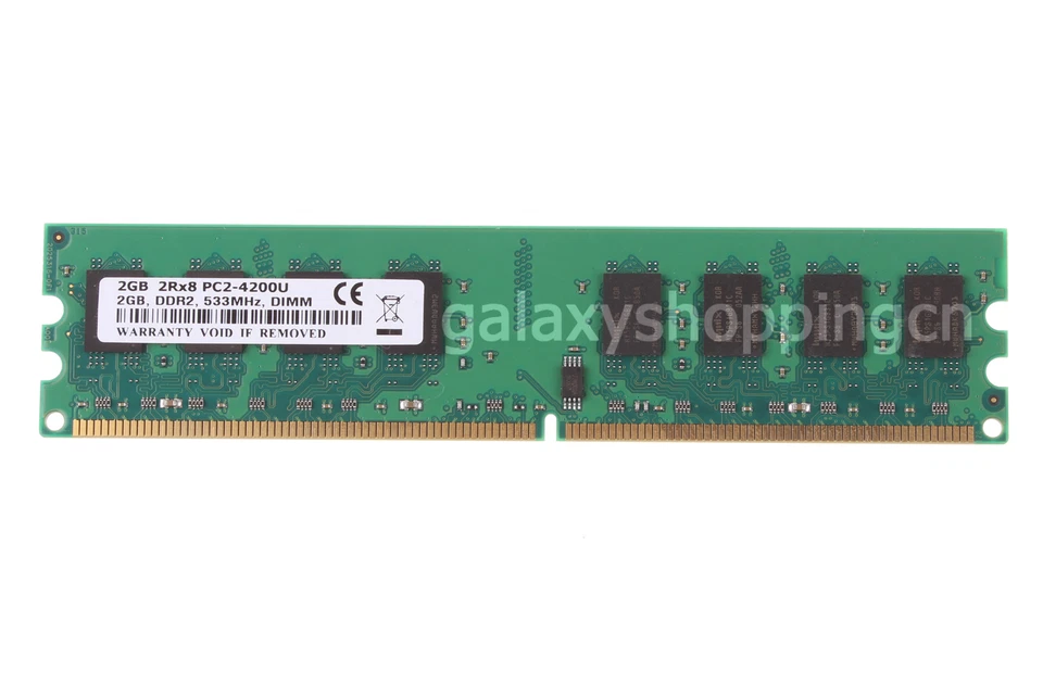 4GB 2X 2GB PC2-4200U DDR2-533MHz 2RX8 240pin DIMM Desktop Memory RAM Low Density - Image 2 of 4