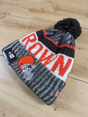 Cleveland Browns New Era Knit Beanie Hat NFL Historic On  display picture 1