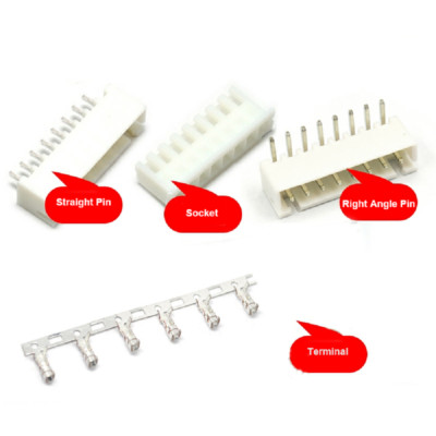 2/3/4/5~20Pin XH2.54mm JST XH PCB Straight/Right Angle Header and Plug Connector