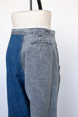 1980s Jeans Cotton Denim Two Tone Volup High Waist 36" x 35" - Picture 9 of 12