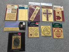 BRASS EMBOSSING STENCILS-CHOOSE 1-VARIETY BRANDS, CHRISTMAS, FLOWERS,BORDER 