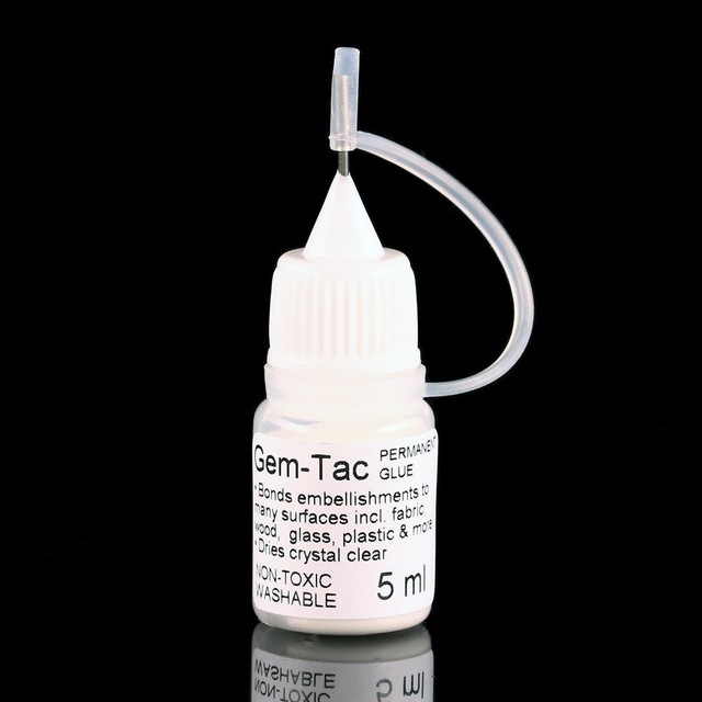 GemTac Glue For Applying Swarovski Crystals in Needle Precision Tip