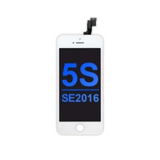 LCD Screen for iPhone 5S / SE 2016 - White with Tool Kit and Tempered Glass