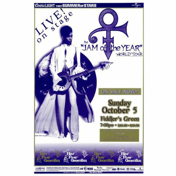 Prince Concert Poster Jam of The Year World Tour Rock Band Gig 1997 Repro for sale online eBay