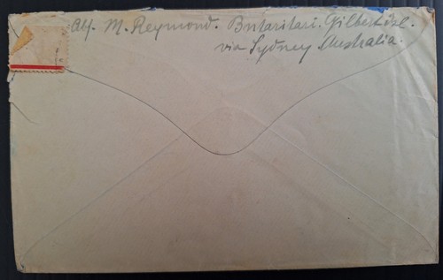 1925 Gilbert & Ellice Is Cover ties 3x1d stamps Tarawa to Germany - Picture 2 of 2